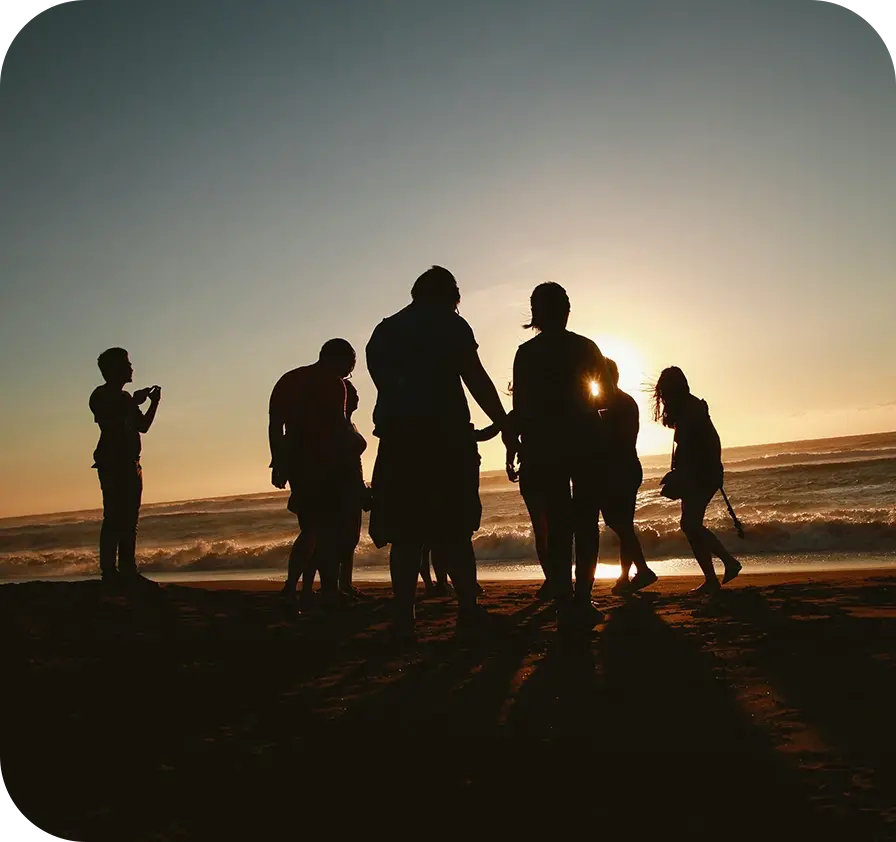 Personas en la playa